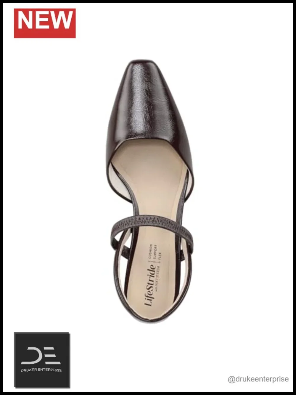 LifeStride Lainey Slingback Kitten Heel Pump Women's Block Heel Square Toe